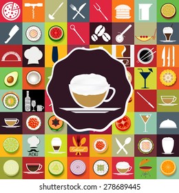 Coffee and restaurant icons