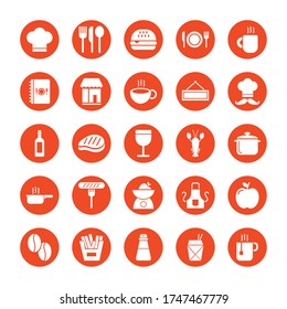 Icons für Kaffee und Restaurants Vektorgrafik-Design