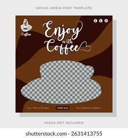 Coffee restaurant social media post design