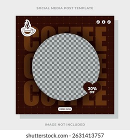 Coffee restaurant social media post design