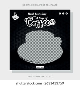 Coffee restaurant social media post design