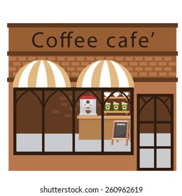 coffee restaurant vector illustration on white background