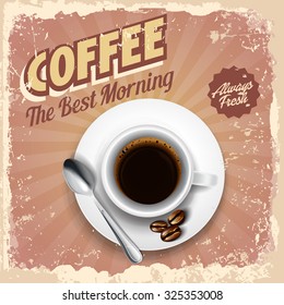 coffee retro banner