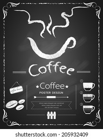 Coffee retro blackboard design