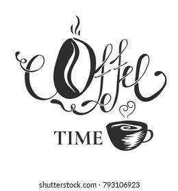 Coffee retro label.vector illustration.