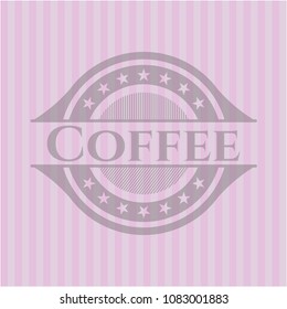  Coffee retro pink emblem