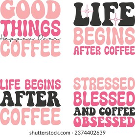 coffee retro "svg" design bundle and eps file