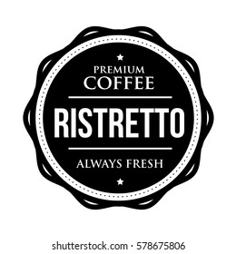 Coffee Ristretto vintage stamp vector