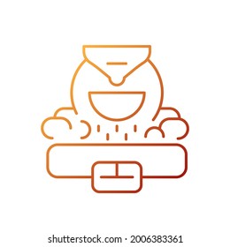 Coffee roaster gradient linear vector icon. Professional technology for beans processing. Barista accessories. Thin line color symbols. Modern style pictogram. Vector isolated outline drawing