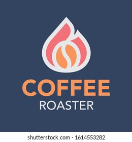 Coffee Roaster logo template with modern design. 