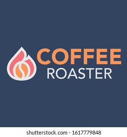 Coffee Roaster logo template with modern design.