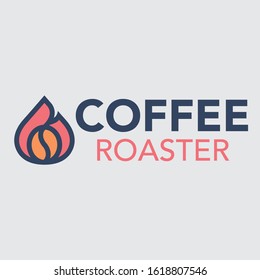 Coffee Roaster logo template with modern design. 