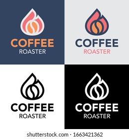 Coffee Roaster logo template with modern design.