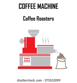 Coffee Roaster  Machine Vector  Illustration.