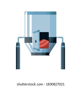 coffee roaster machine in white background vector illustration design