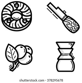 Coffee Roasters Hardware vector icons