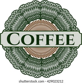 Coffee rosette (money style emplem)