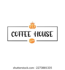 Coffee round logo on white background