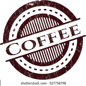 Coffee rubber seal with grunge texture