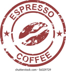 Coffee rubber stamp
