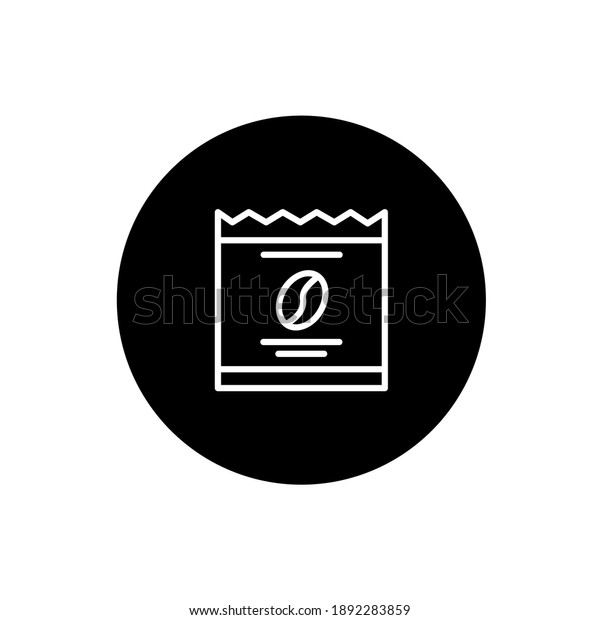 Coffee Sachet Icon Black Circular Style Stock Vector (Royalty Free) 1892283859 Shutterstock