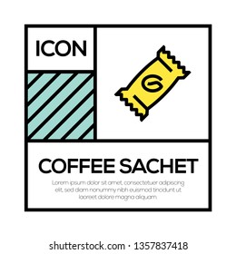 COFFEE SACHET ICON CONCEPT