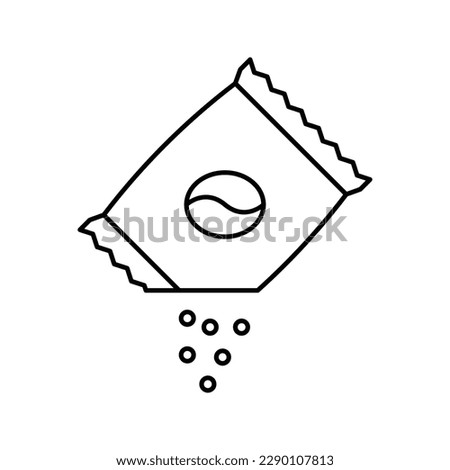 coffee sachet icon design, isolated on white background. vector illustration