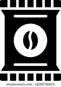 Coffee Sachet Icon Glyph Vector Illustration