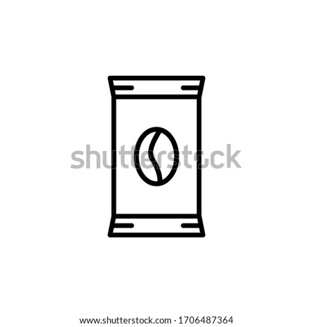 coffee sachet icon for your web design, logo, UI. illustration