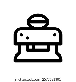 Coffee sack. Editable stroke vector icon.