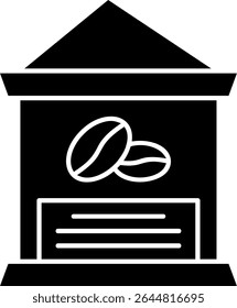 Saco de café Glyph Vetor Ícone Design