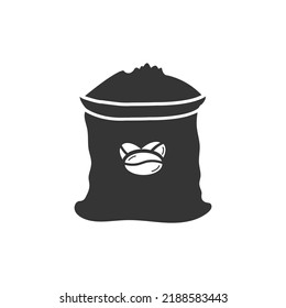 Icono de saco de café. Estilo glifo. Se puede usar para web y móvil.