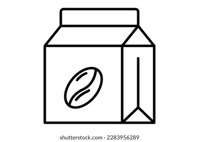 Coffee sack icon illustration. icon related to coffee element. Line icon style. Simple vector design editable