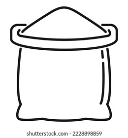 Coffee sack icon outline vector. Restaurant bean. Cafe food