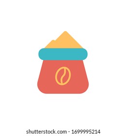 coffee sack icon vector illustration flat style design. isolated on white background