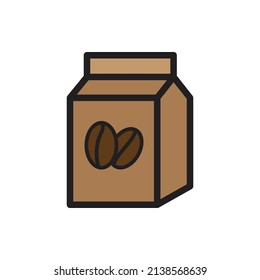 icono de saco de café para sitio web, símbolo de presentación