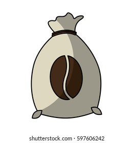 coffee sack isolated icon vector illustration design