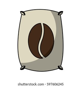 coffee sack isolated icon vector illustration design