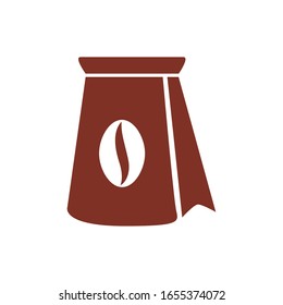 coffee sack product silhouette style icon vector illustration design