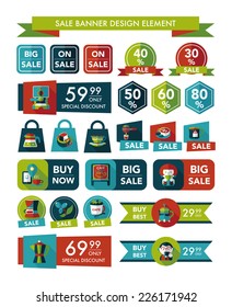 coffee sale banner design flat background set, eps10