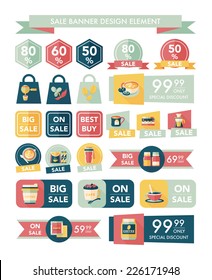 coffee sale banner design flat background set, eps10