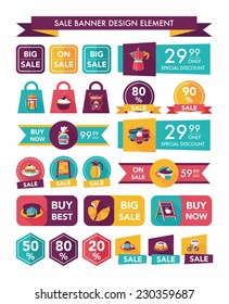 coffee sale banner design flat background set, eps10