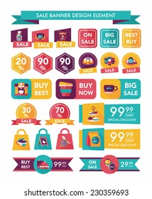 coffee sale banner design flat background set, eps10