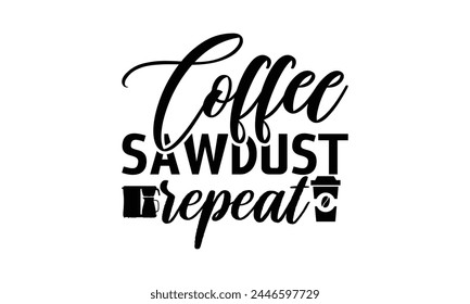 Coffee Sawdust Repeat -   on white background,Instant Digital Download. Illustration for prints on t-shirt and bags, posters
