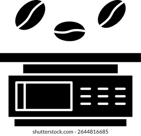Coffee Scale Glyph Vector Icon Design