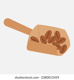 Coffee scoop coffee element. Vector illustration with coffee theme and flat vector style.