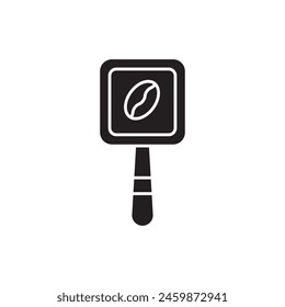 Diseño del icono de la cuchara de café, aislado sobre fondo blanco, Ilustración vectorial