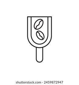Coffee scoop icon design, isolated on white background, vector illustration