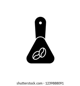 coffee scoop icon vector glyph style. coffee icon vector