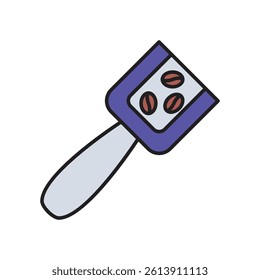 coffee scoop icon with white background vector stock illustration